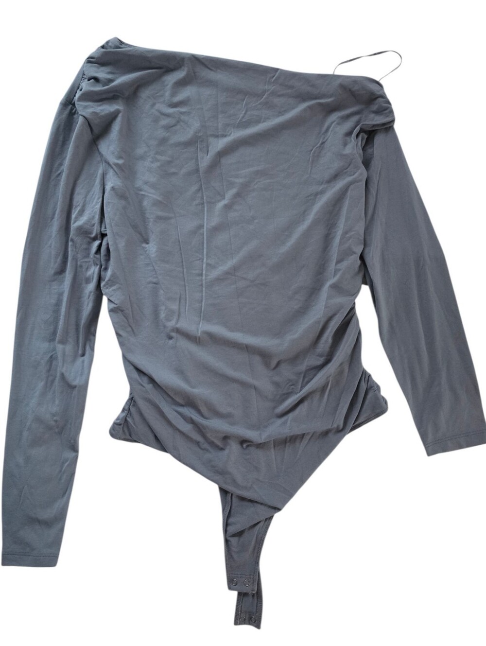 Abercrombie & Fitch Slate Gray Long Sleeve Bodysuit